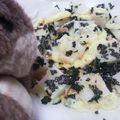 korakko's cooksnap of when they made レンジで和風おもちピザ（改定中）.