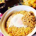 しろしろ1111's cooksnap of when they made チキンラーメン納豆入り.