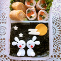 vivian☆'s cooksnap of when they made ＊キャラ弁＊　お月見うさぎちゃん♡.