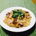 彩りキッチン♥︎'s cooksnap of when they made 簡単♡ベーコンとしめじのパスタ.