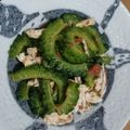 おこじょの森's cooksnap of when they made 超簡単夏バテ解消ゴーヤと鳥胸肉の梅肉和え.
