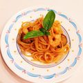 なつき☆ミ's cooksnap of when they made ナスとトマトとイカのスパゲティー.