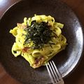 かとっこ's cooksnap of when they made 完熟アボカドのわさび醤油パスタ.