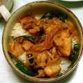 ふくすけぇﾝﾇ's cooksnap of when they made とり肉の照りもやし丼.
