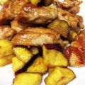 じゅりぃ母さん's cooksnap of when they made 鶏肉とサツマイモのバターぽん酢炒め.