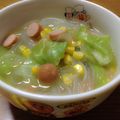 かなブン。's cooksnap of when they made ダイエット！レタスの硬い外葉スープ.
