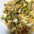 yellowow's cooksnap of when they made ゴーヤチャンプルー.