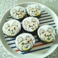 70cafe's cooksnap of when they made キャラ弁！クマちゃんのり巻き.