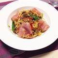 モモジママ's cooksnap of when they made 生ハムとアボカドのトマトバジルパスタ.