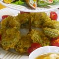 yuki808's cooksnap of when they made ２種類のゴーヤ肉詰め天ぷら カレー風味も.