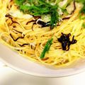 suzukey's cooksnap of when they made 塩コンブ×シラス×長ねぎのパスタ.