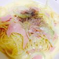 yukaaa0716's cooksnap of when they made 牛乳で☆簡単カルボナーラ.