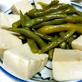 kaorukitch's cooksnap of when they made いんげんと高野豆腐…めんつゆ・ごまだれ….