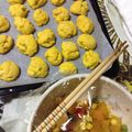 オユオユ's cooksnap of when they made かぼちゃ煮物でふんわり一口ケーキ.