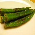 kumaruko's cooksnap of when they made めんつゆで簡単☆オクラの焼き浸し.