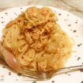 lapoul's cooksnap of when they made キムチとツナのクリームパスタ.