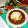 ちきakki's cooksnap of when they made 彩り野菜のキーマカレー.
