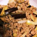 kona8's cooksnap of when they made なす・新玉ねぎ・セロリ・ひき肉の甘辛炒め.