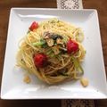 まゆこ．Ｍ's cooksnap of when they made 弟がよくつくってた小松菜とツナのパスタ.