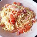 容疑者Ｘ's cooksnap of when they made 簡単☆トマトとクリームチーズのパスタ.