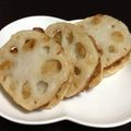 ◍菜奈◍'s cooksnap of when they made えびすり身のレンコンはさみ揚げ.