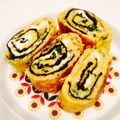 *なつき*'s cooksnap of when they made しらすと大葉と海苔の玉子焼き.