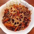rabbit_c's cooksnap of when they made 牛肉と蓮根のキンピラ.