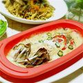 ミルキー苺's cooksnap of when they made レンジで簡単♪鮭とほうれん草のグラタン風.