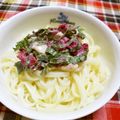 びんび❤'s cooksnap of when they made 冷たいうどん✿ささみと梅.