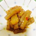 ヨオラ's cooksnap of when they made 細切りねじり〜ピリ辛こんにゃく炒め^皿^.
