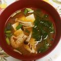 kaori5548's cooksnap of when they made モロヘイヤ5分で味噌汁.