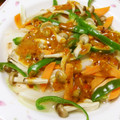 B子chan's cooksnap of when they made ピリ辛ごまだれで♪鮭（秋鮭）の野菜蒸し♡.