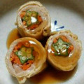 ぴおーね's cooksnap of when they made 油揚げと豚肉の野菜巻き.