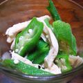 aoisora416's cooksnap of when they made オクラとササミのわさび和え.