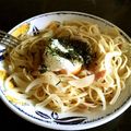 ＭＥＡＴ's cooksnap of when they made 新玉ねぎとベーコンの和風パスタ温玉のせ！.