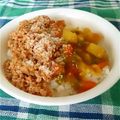 Kαi＊MαMα's cooksnap of when they made 離乳食*完了期『お子様納豆チーズカレー』.
