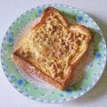 胃が宇宙's cooksnap of when they made 【朝食】埋め込み式☆納豆オムトースト.