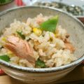 sunny3_21's cooksnap of when they made トウモロコシと塩鮭の炊き込みご飯☆.