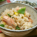 sunny3_21's cooksnap of when they made トウモロコシと塩鮭の炊き込みご飯☆.
