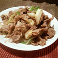 nammy's cooksnap of when they made 牛肉と白ネギのオイスター炒め.
