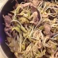 りかあや's cooksnap of when they made 豚肉となすともやしのチーズ焼きポン酢風味.