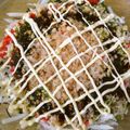 punchinello's cooksnap of when they made 居酒屋さんのお好み焼き風大根サラダ♪.