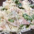 ライオンのスキッピィ's cooksnap of when they made キャベツとおくらとツナのサラダ♫.