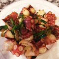 はいぱーなお's cooksnap of when they made タコとねぎのニンニクバター炒め.