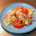 神風＊'s cooksnap of when they made 卵&トマト＆チーズ＆ベーコン 炒め.