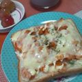 さえピー♪'s cooksnap of when they made 海老マヨ♡ピザトースト.