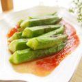 あっぷるカモミール's cooksnap of when they made オクラの焼き浸し＊トマトおろしVer..