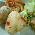 まなげ★'s cooksnap of when they made ✿ミニトマトとチーズの焼きおにぎり✿.
