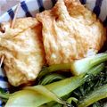 ゆるよぎ's cooksnap of when they made ジューシー卵in油揚げとチンゲン菜の煮物.