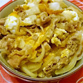 fukudoru's cooksnap of when they made ちくわと豚肉で玉子とじ丼.
